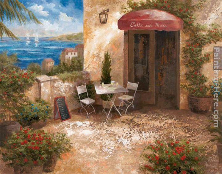 Caffe sul Mare painting - Vivian Flasch Caffe sul Mare art painting